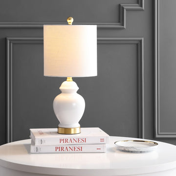 Perry 20" Ceramic/Metal LED Table Lamp - JONATHAN Y